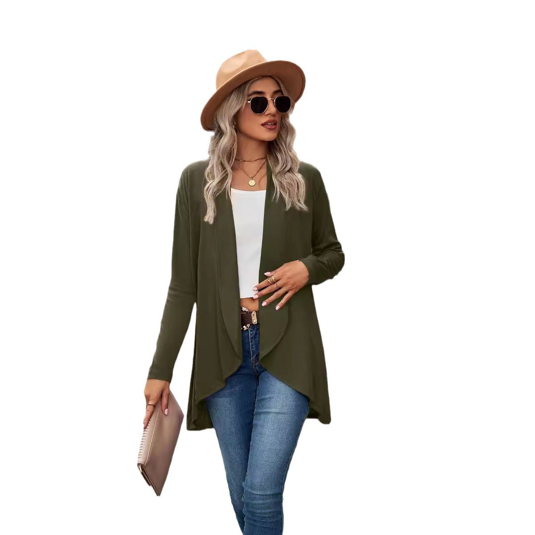 Women's knit jacket with asymmetrical hem and relaxed fit Lune London