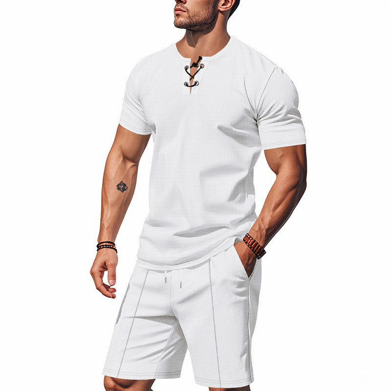 Men's leisure set with casual round neck and practical design Lune London