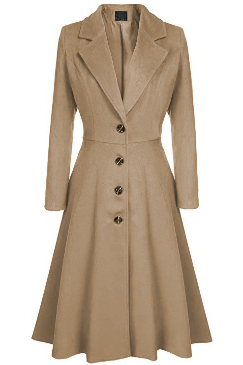 Women Elegant Wool Coat with Tailored Cut and Long Sleeves Lune London