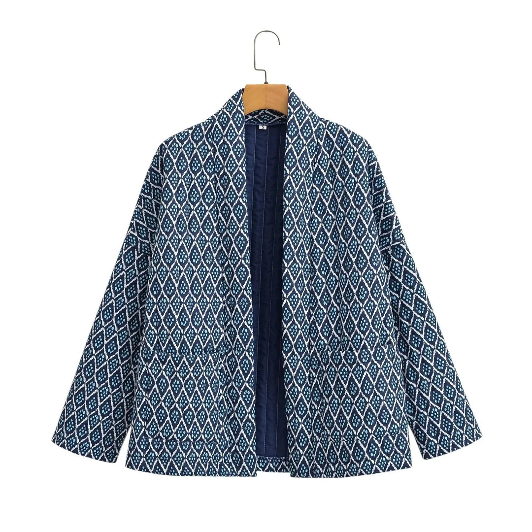 Veste matelassée pour femmes avec motif graphique unique Chic & Stil