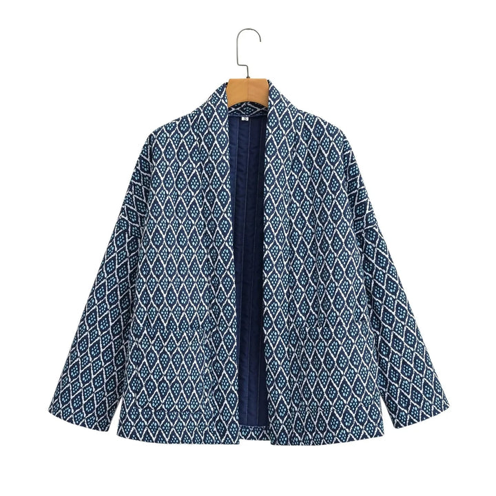 Veste matelassée pour femmes avec motif graphique unique Chic & Stil