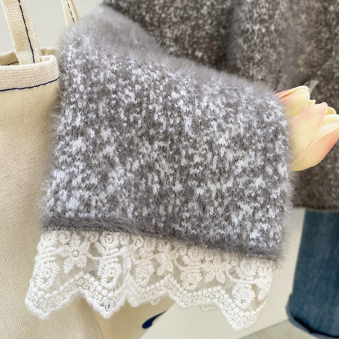 Cardigan élégant pour femmes avec perles et doublure en dentelle