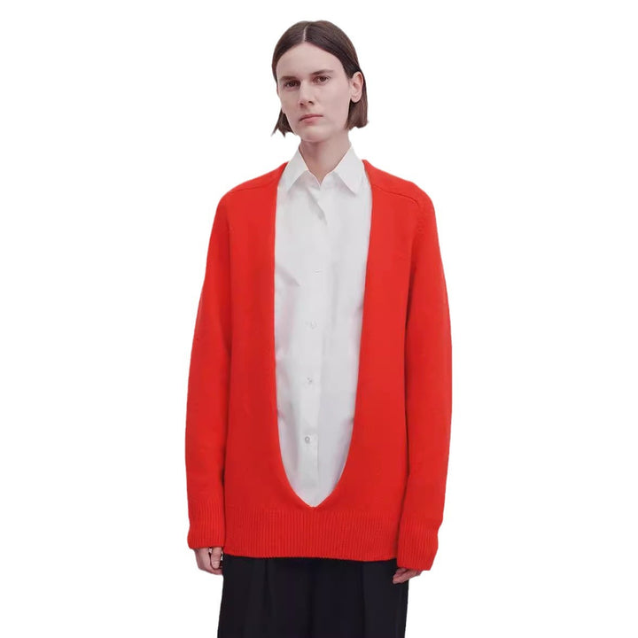 Cardigan tricot élégant pour femmes avec profondeur V cou Chic & Stil