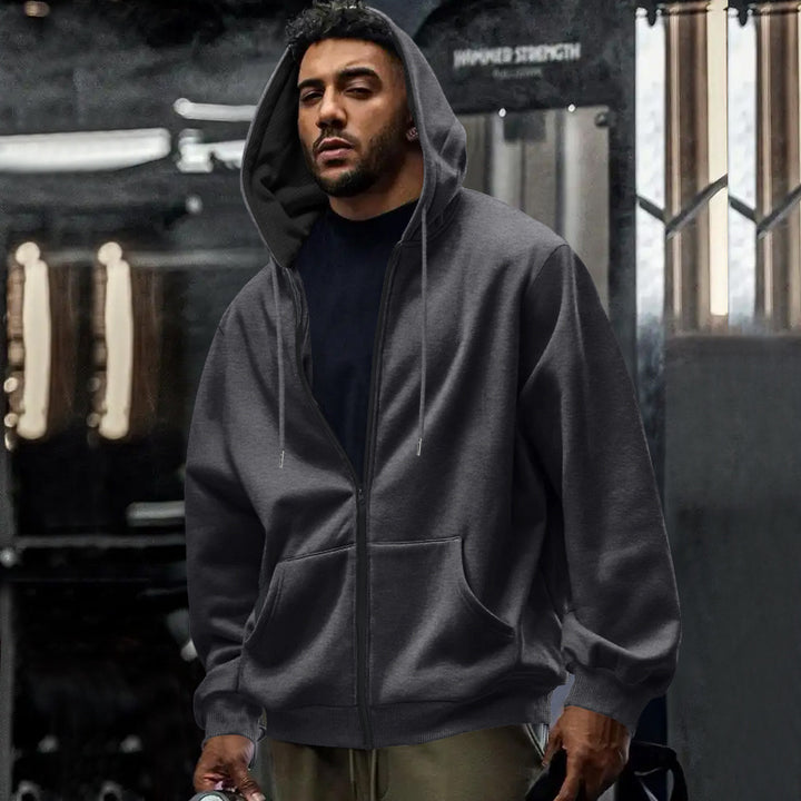 Men's Zip-Up Hoodie with Pockets Lune London