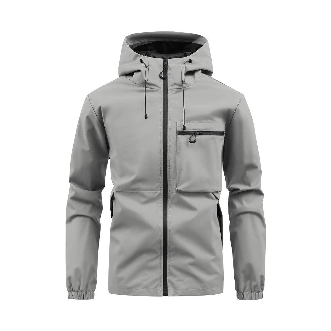Waterproof leisure jacket for men with adjustable hood Lune London