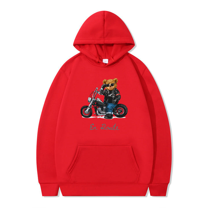 Women's hoodie with unique bear design and casual fit Lune London