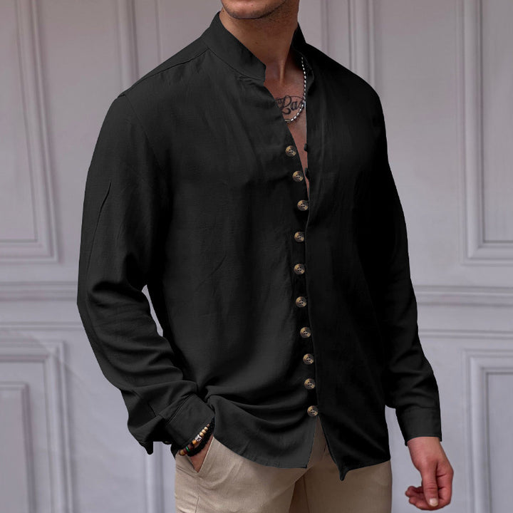 Chic long sleeve shirt for men with button details Lune London