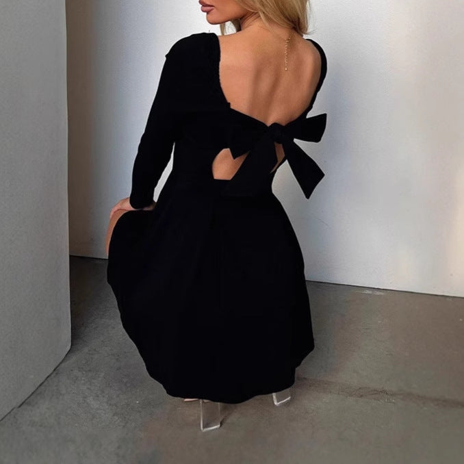 Summer mini dress for women with puff sleeves and square neckline Lune London