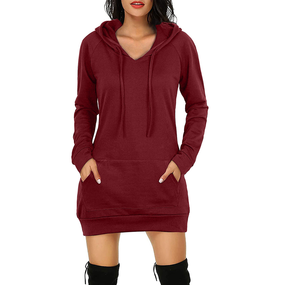Ladies Casual Long Sleeve Hoodie with Practical Pockets Lune London