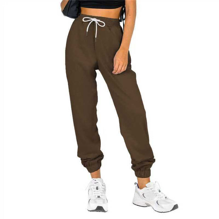 Casual women's jogger pants with drawstring and edges Lune London