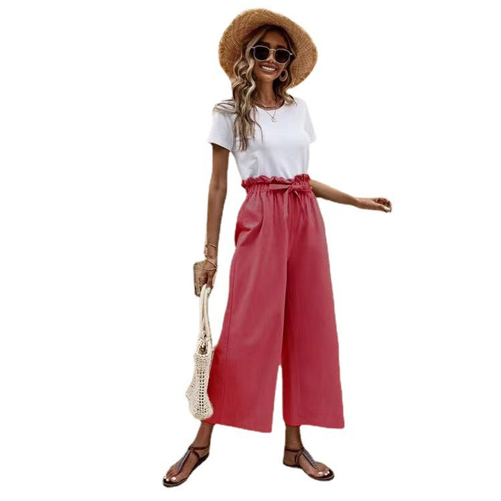 Elegant and airy culotte pants for ladies with high waist Lune London