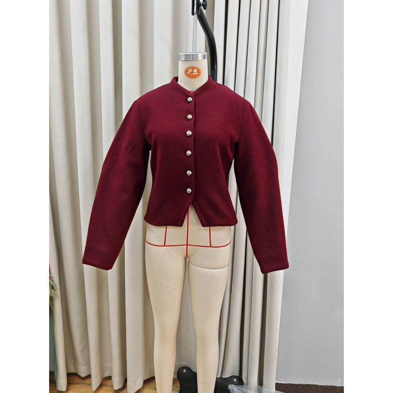 Ladies timeless cardigan with elegant buttons and voluminous sleeves Lune London