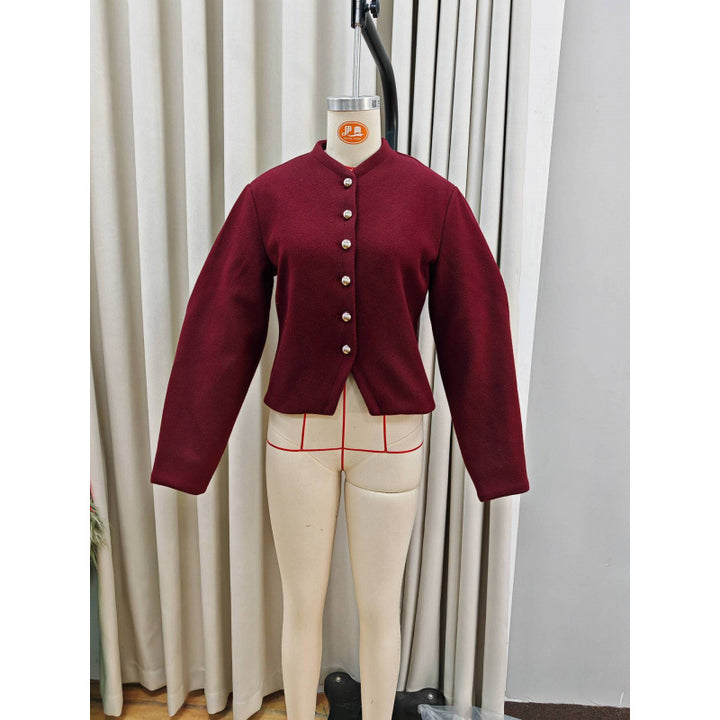 Ladies timeless cardigan with elegant buttons and voluminous sleeves Lune London