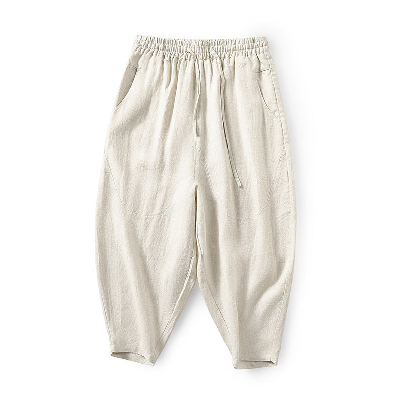Linen pants for women with a relaxed fit and elastic waist Lune London