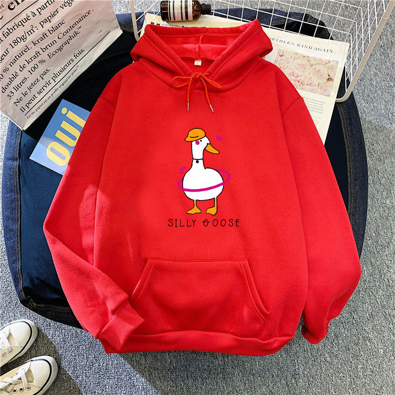 Women's hoodie with funny duck motif Chic & Stil