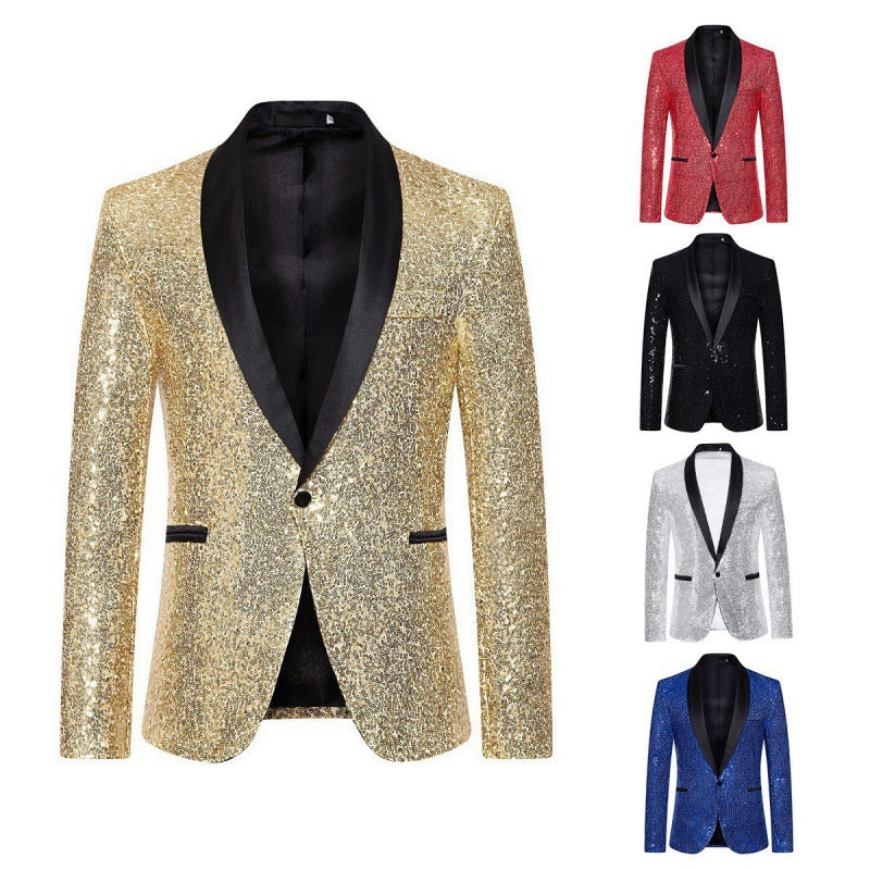 Men's Glamorous Sequin Blazer with Modern Cut Lune London