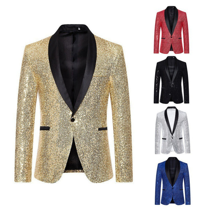 Men's Glamorous Sequin Blazer with Modern Cut Lune London