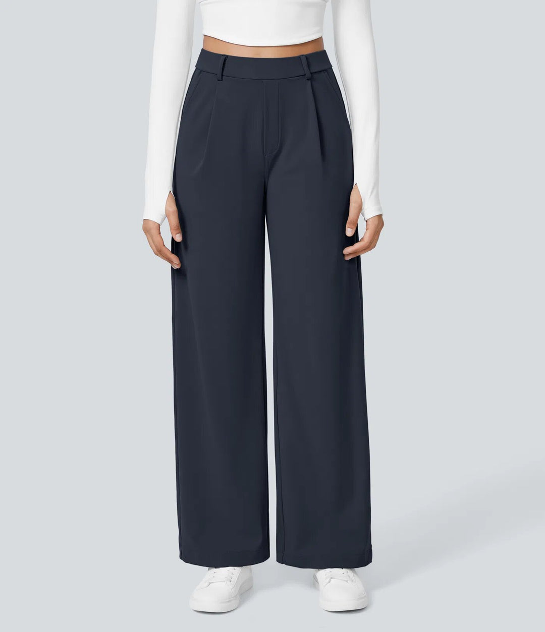 Pantalons palazzo amples pour les femmes avec des plis élégants Chic & Stil