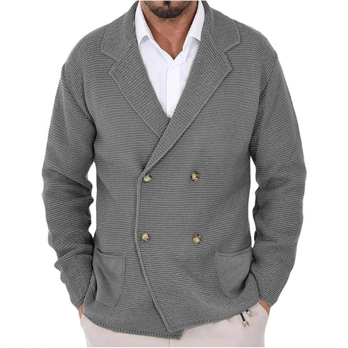 Men's sweater jacket with trendy shawl collar and decorative buttons Lune London
