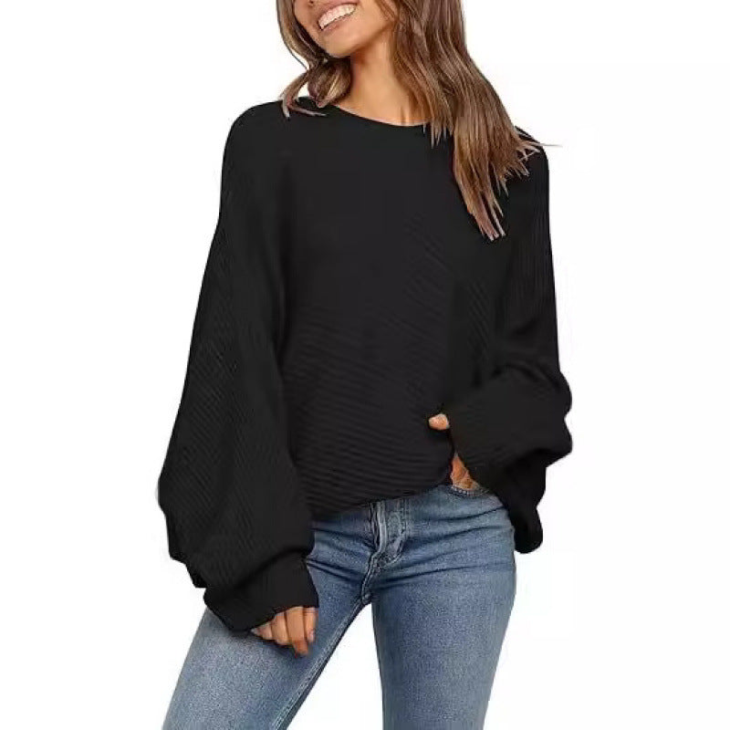 Oversized knitted sweater for women with casual sleeves Lune London