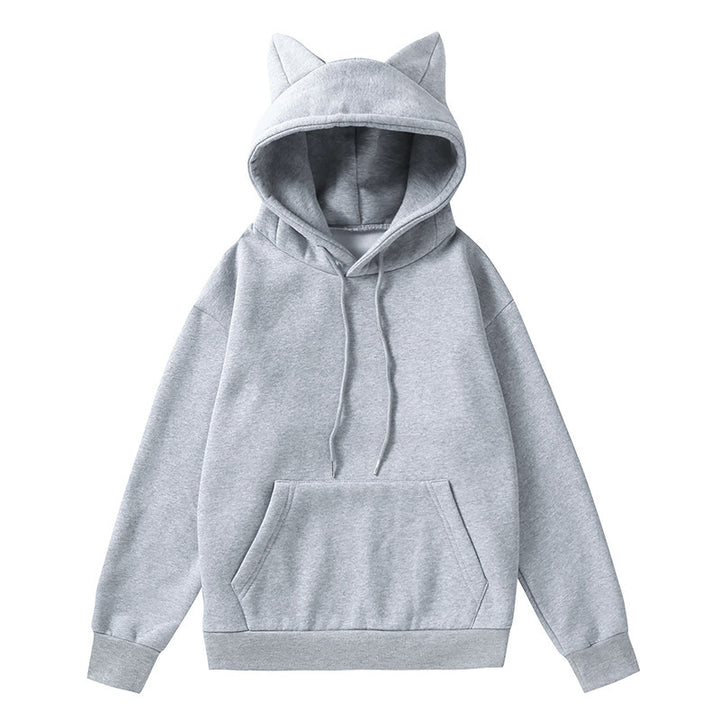 Hooded sweatshirt for ladies with cat ears and soft inner lining Lune London