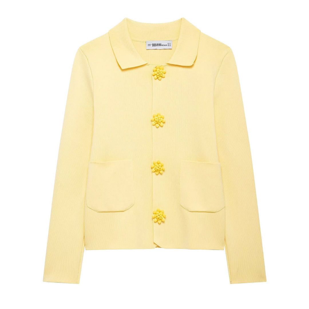 Elegant cardigan for women with decorative buttons Lune London