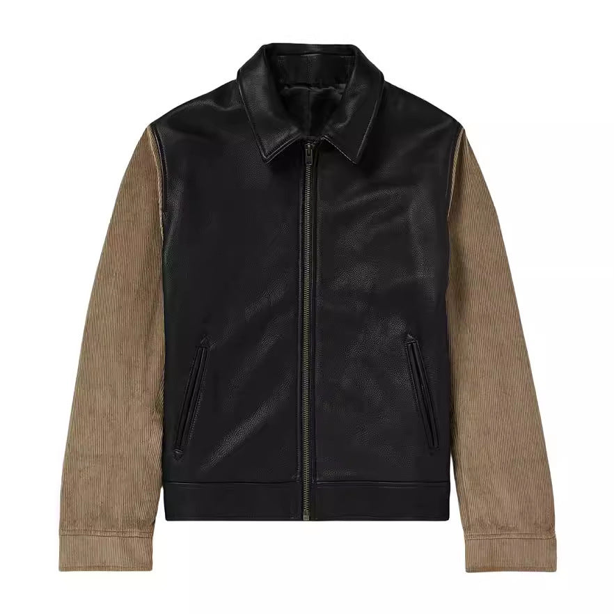 Trendy men’s jacket in a blend of materials with practical pockets and high collar Lune London