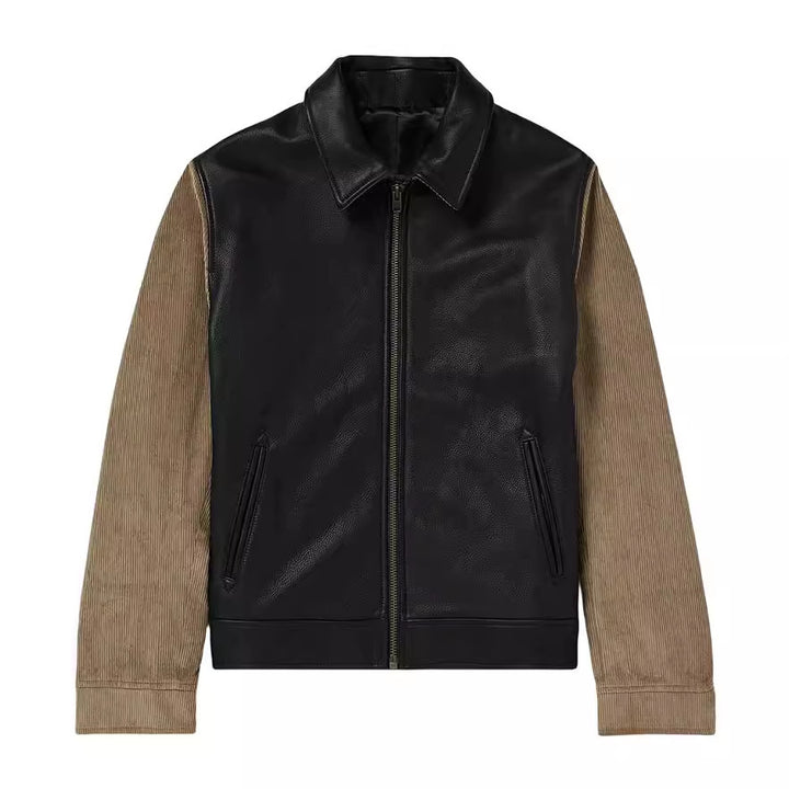 Trendy men’s jacket in a blend of materials with practical pockets and high collar Lune London