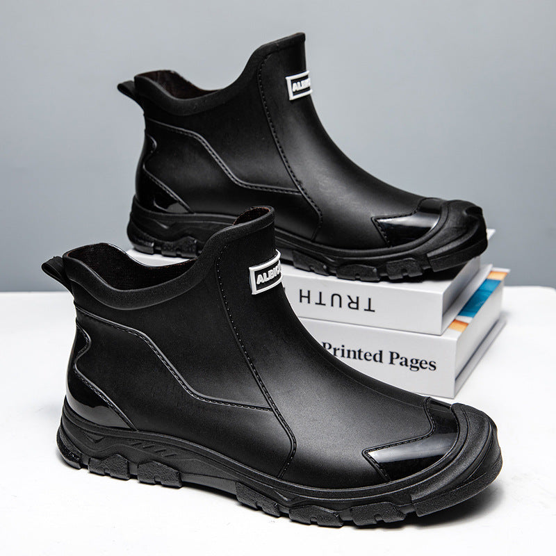 Men's Rubber Boots with Non-Slip Sole and Flexible Entry Lune London