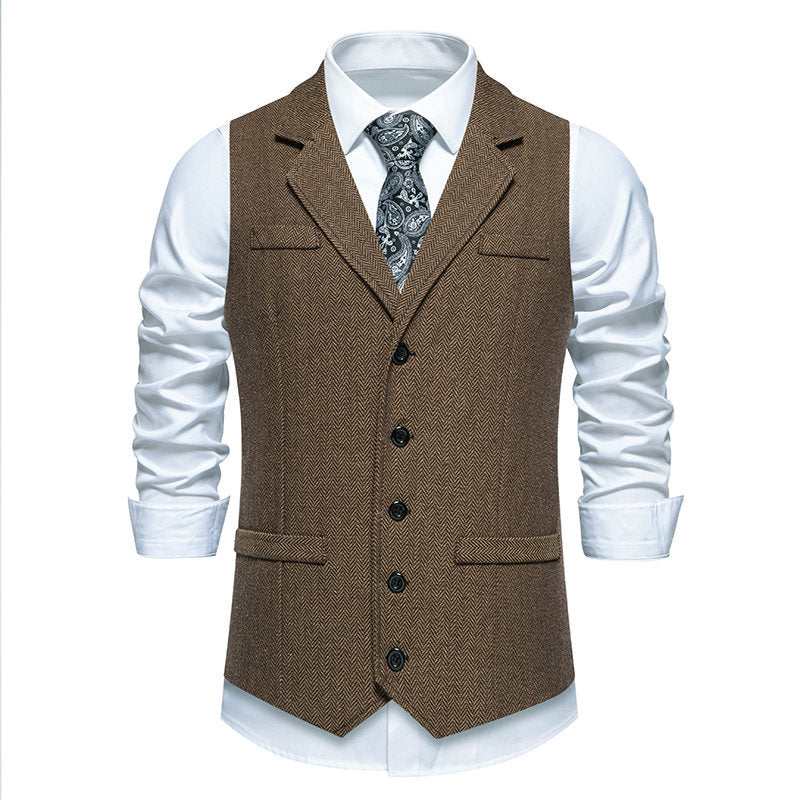Elegant multipurpose jacket for men in chevron pattern with practical pockets Lune London