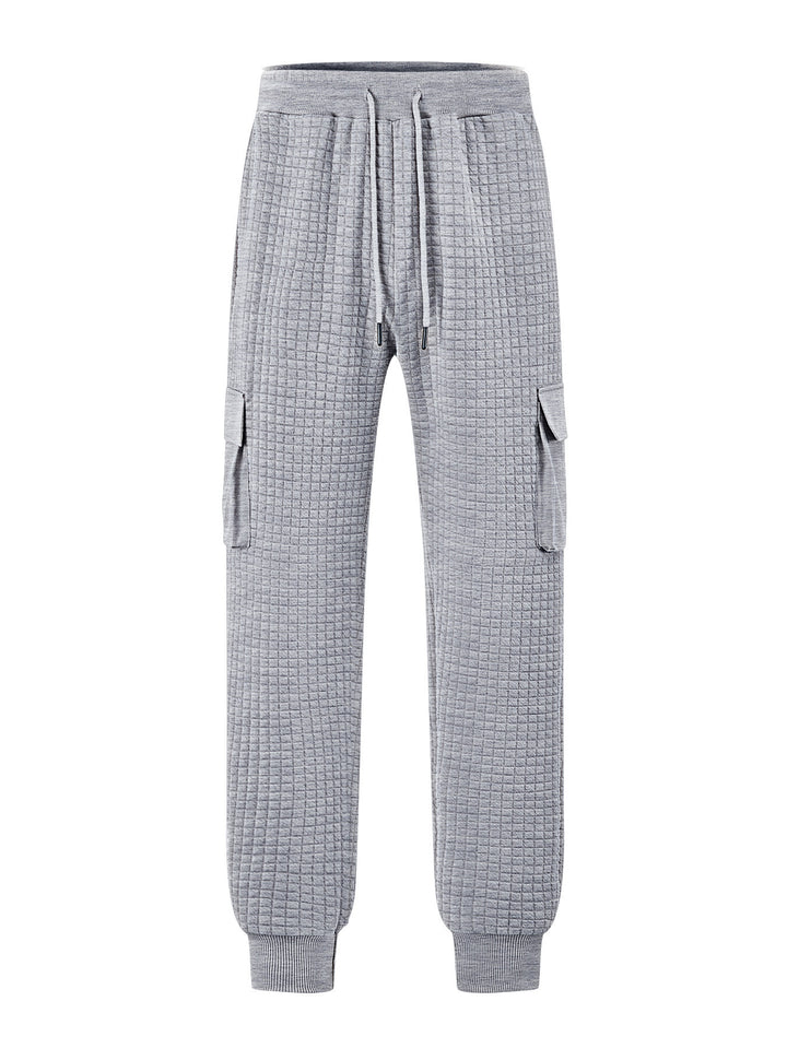 Men's cargo jogger pants with textured design and practical pockets Lune London