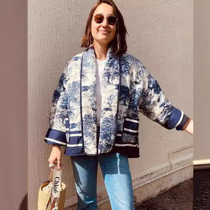 Quilted jacket for women with trendy pattern and practical pockets Lune London