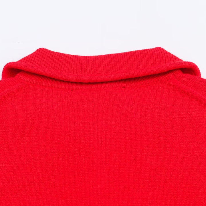 Fashion knit jacket for women with collar and elegant button placket Lune London