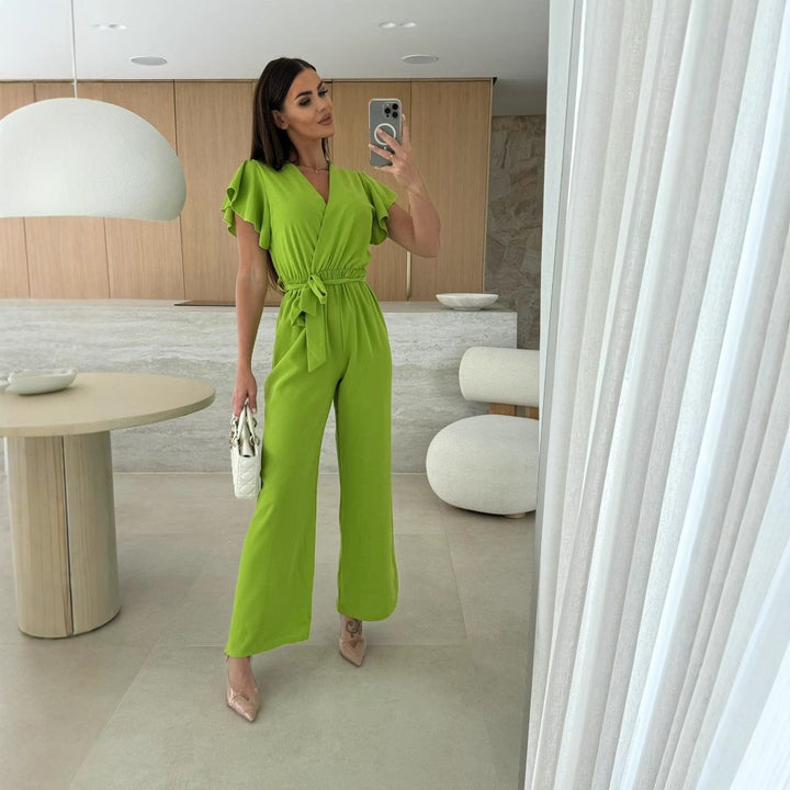 Ladies Elegant Wrap Jumpsuit Lune London