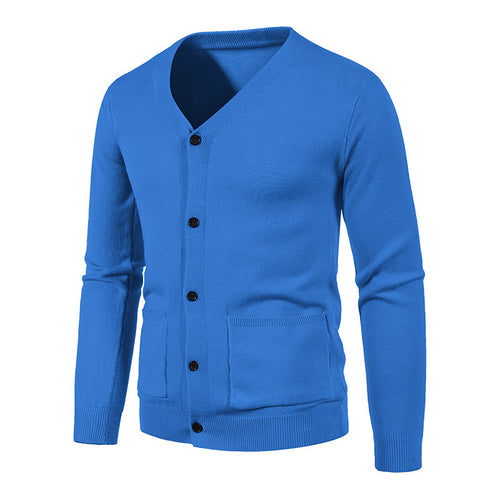 Elegant knit jacket for men with V-neck and practical pockets Lune London