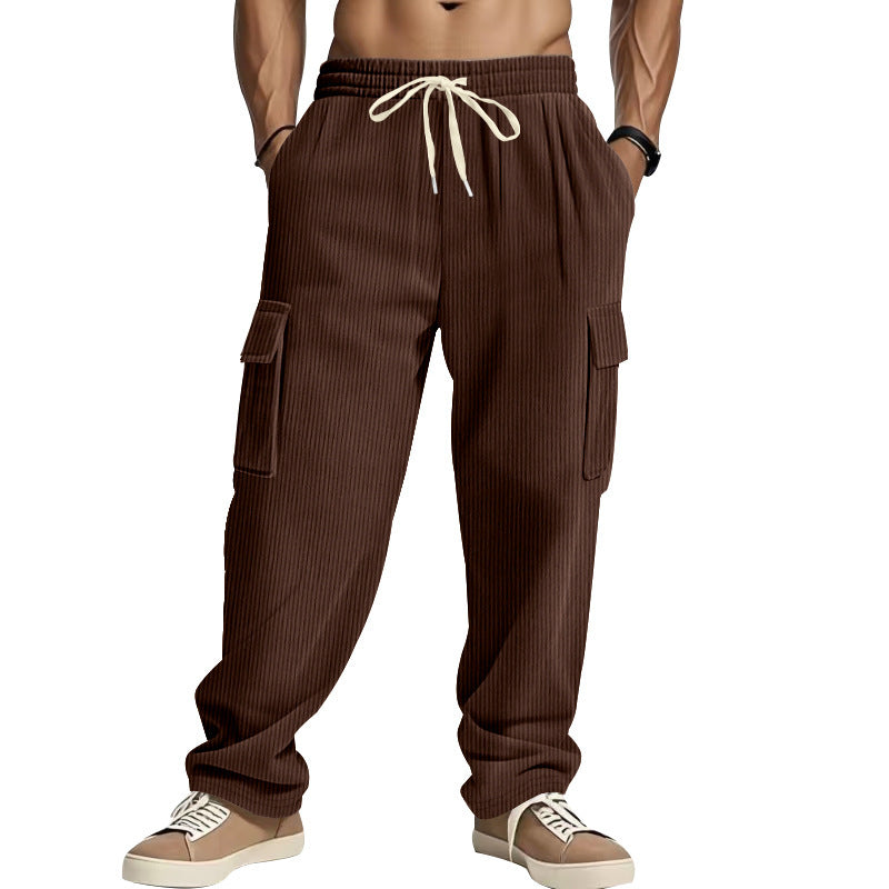 Casual cargo pants for men with a practical foldable design and an elastic waistband Lune London
