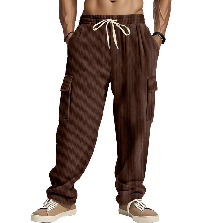 Casual cargo pants for men with a practical foldable design and an elastic waistband Lune London