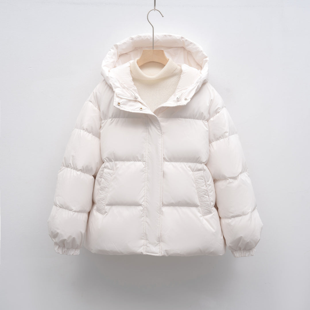 Ladies winter fashion coat with voluminous puff sleeves Lune London