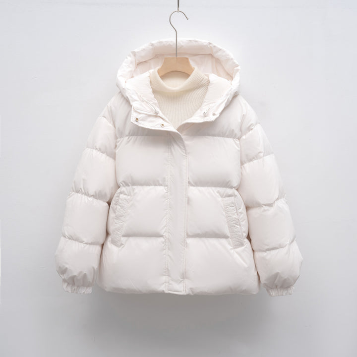 Ladies winter fashion coat with voluminous puff sleeves Lune London