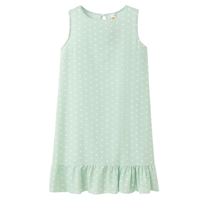 Summer polka dot shift dress for women with ruffle hem Lune London