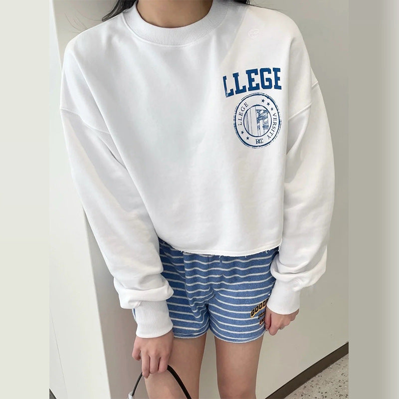 Sweat-shirt court pour femmes avec coupe surdimensionnée Chic & Stil