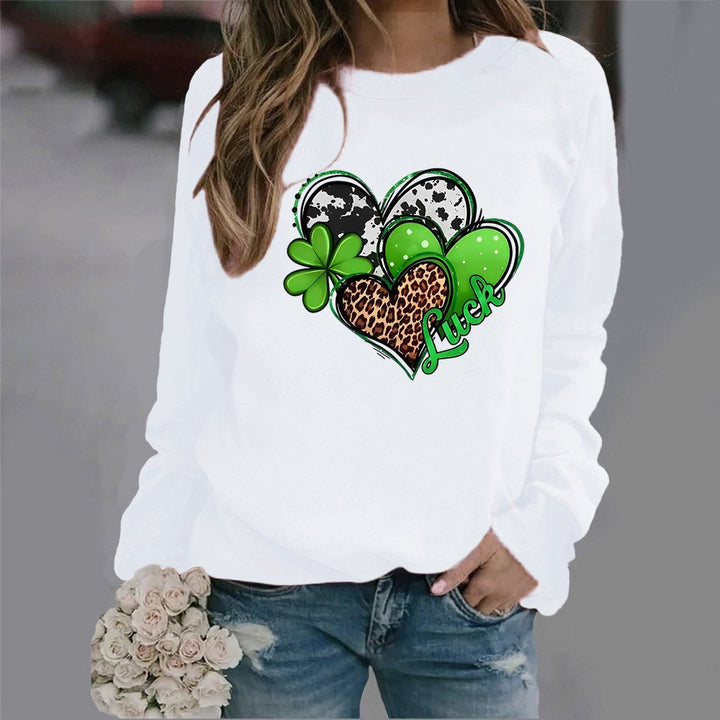 Sweat-shirt femme avec design de cœur créatif et motif accrocheur Chic & Stil