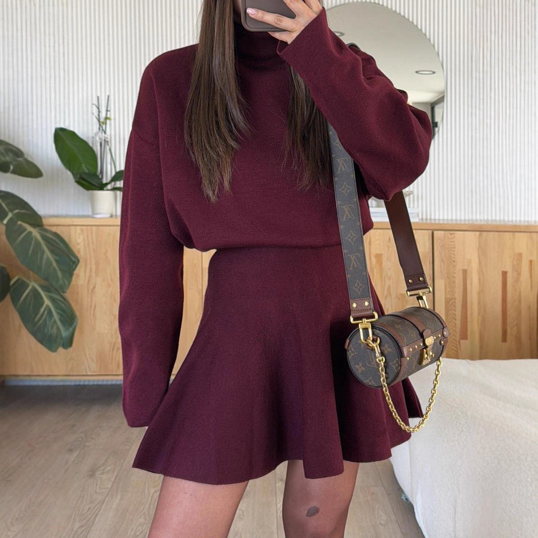 Robe en tricot stylée pour femme avec capuche Chic & Stil