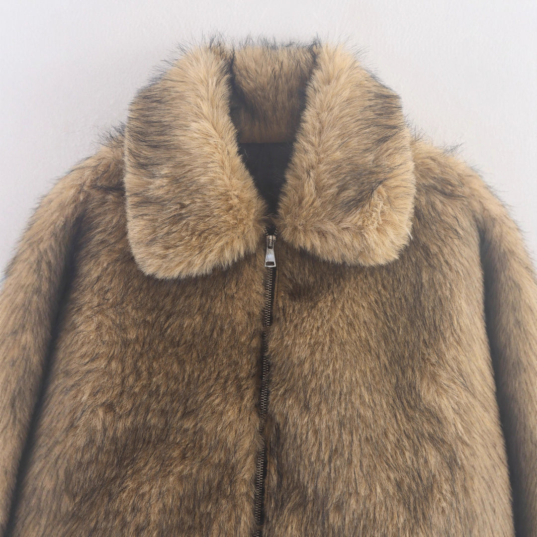 Ladies Faux Fur Jacket Lune London