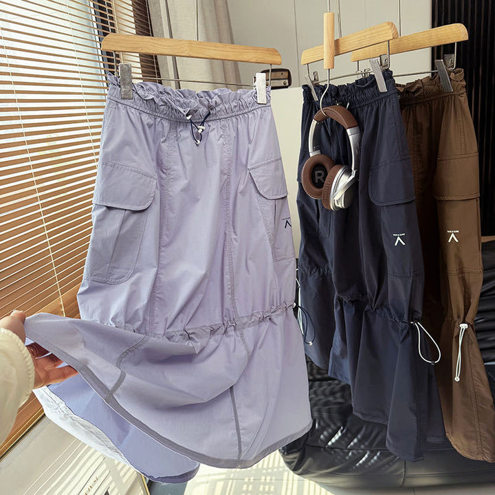 Jupe cargo féminine à la mode avec taille ajustable et poches latérales Chic & Stil