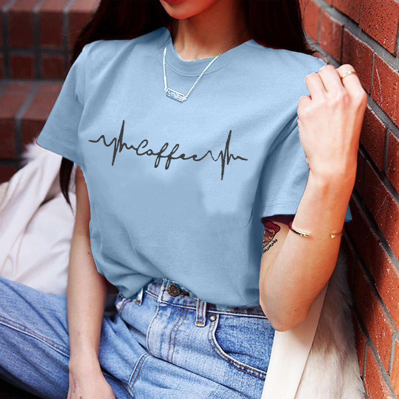 T-shirt pour femmes avec lettrage créatif et coupe décontractée Chic & Stil