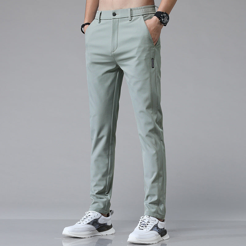 Easy-care chino pants for men with elastic waist and modern pockets Lune London