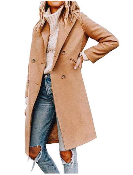 Timeless and elegant trench coat for women with a double row of buttons and modern fit Lune London