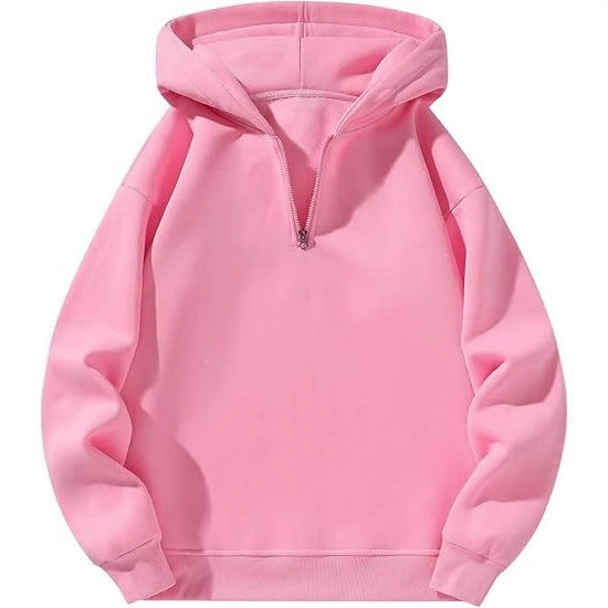 Men's sporty hoodie with half-zipper Lune London
