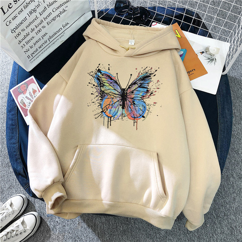 Women's hoodie with appealing butterfly design Chic & Stil